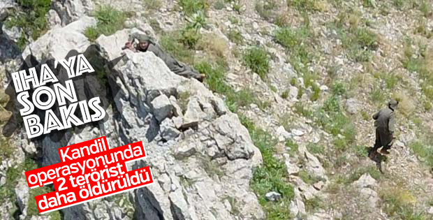 Kuzey Irak'ta İHA'ya yakalanan iki teröristin sonu