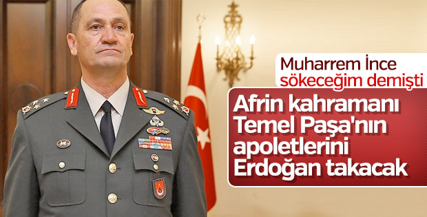 İsmail Metin Temel'in apoletlerini Başkan Erdoğan takacak
