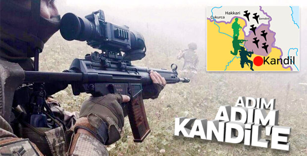Türk askeri adım adım Kandil'e ilerliyor