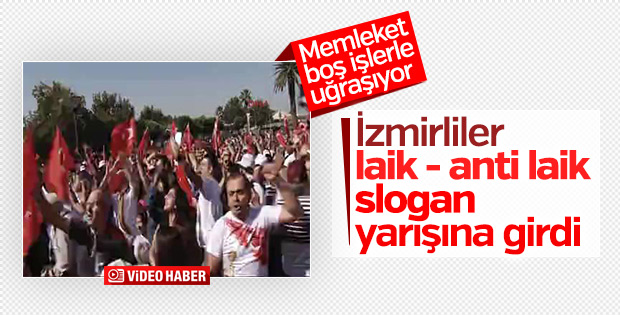 İzmir'de slogan gerginliği