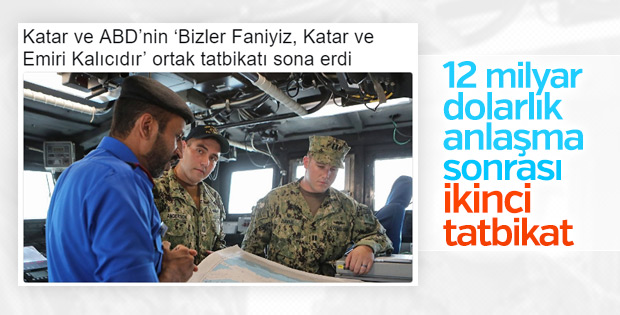 Katar-ABD'den bu kez savunma tatbikatı
