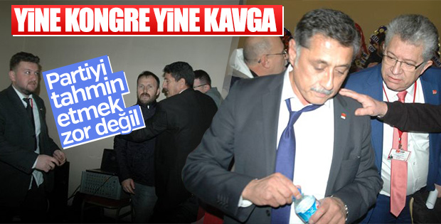 CHP Afyonkarahisar kongresinde kavga çıktı