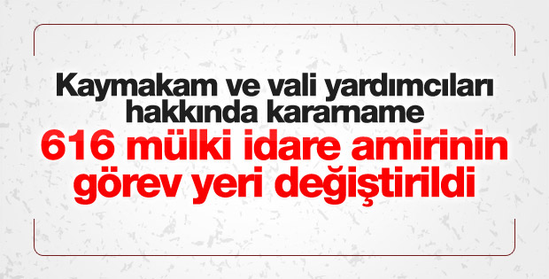 Kaymakam ve vali yardımcıları hakkında kararname