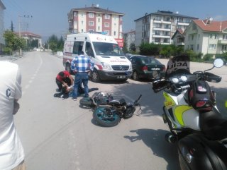 Otomobille motosikletin kaza anı