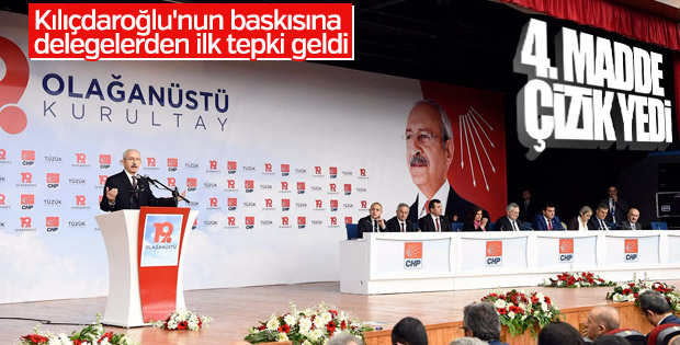CHP kurultayında 4. madde kabul edilmedi