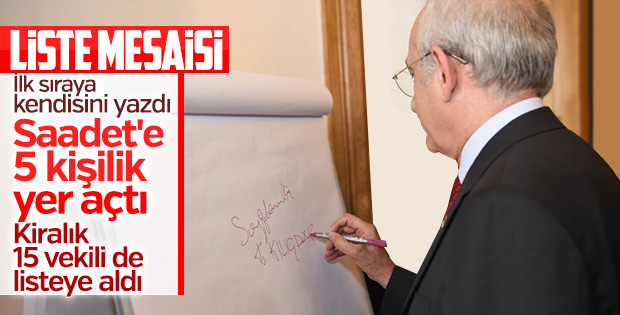 Kemal Kılıçdaroğlu'nun liste mesaisi