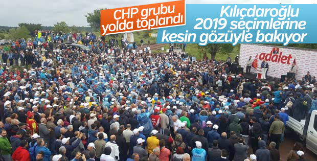 Kılıçdaroğlu'nun Adalet Yürüyüşü'ndeki grup konuşması