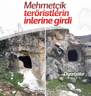 Diyarbakır'da teröristlerin barınakları imha edildi