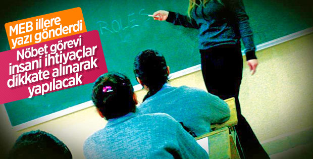 MEB öğretmenlerin nöbet görevlerine açıklık getirdi