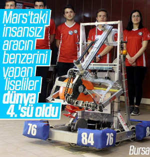 Mars’taki insansız aracın benzerini yapan liselilere ödül