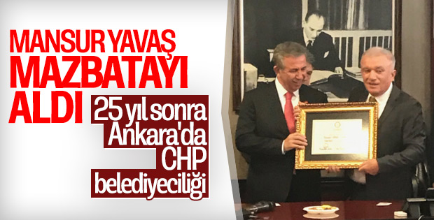 Mansur Yavaş mazbatasını aldı