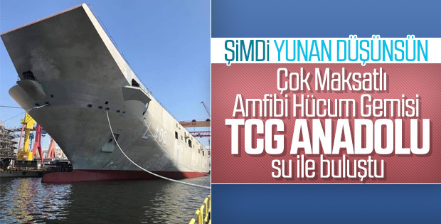 TCG Anadolu su ile buluştu