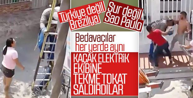 Brezilya'da kaçak elektrik kontrol ekibine saldırı