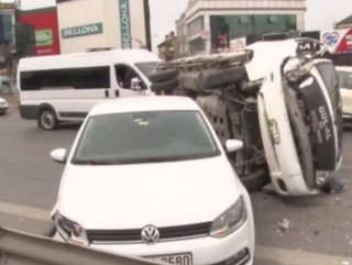 E5’te iki kaza meydana geldi