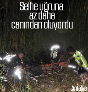 Selfie yaparken 4 metreden sulama kanalına düştü