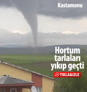 Kastamonu'da hortum tarım arazilerine zarar verdi