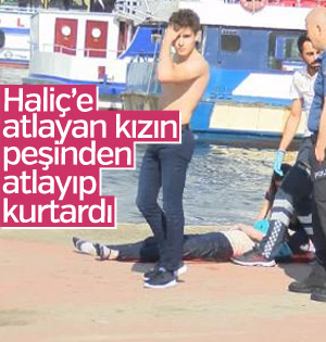 Köprüden atlayan kızı, genç adam kurtardı