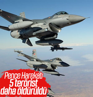 Pençe Harekatı'nda 5 terörist daha etkisiz hale getirildi