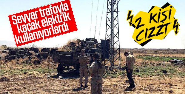 Mardin'de kaçak mobil elektrik trafosu ele geçirildi