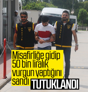 Adanalı genç misafirliğe gittiği evi soydu