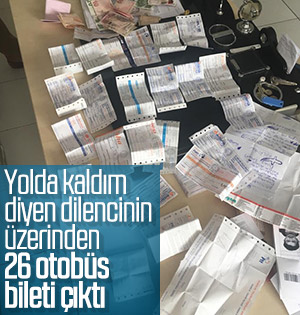 Kendine bilet aldıran dilencinin oyununu zabıta bozdu