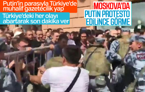 Sputnik Rusya'da Putin karşıtı gösteriye yer vermedi