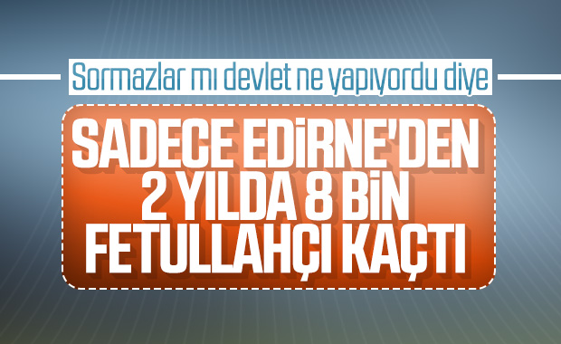 Edirne sınırından kaçan FETÖ'cülerin sayısı açıklandı