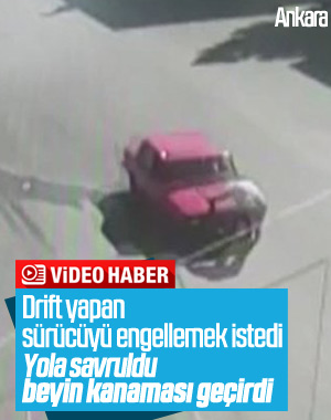 Ankara'da sürücüyü engellemeye çalışan yaya ağır yaralandı