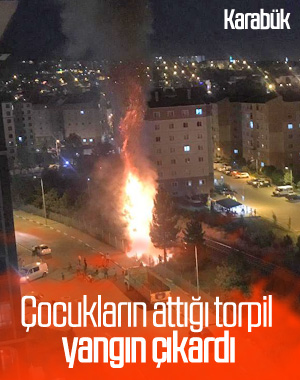 Karabük'te çocuklar yangına neden oldu