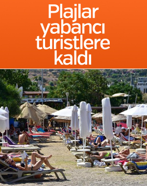Bodrum plajlarında yabancı turist yoğunluğu
