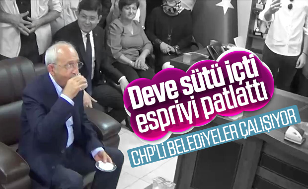 Kemal Kılıçdaroğlu'na deve sütü ikramı