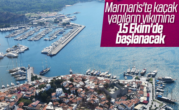 Marmaris'te kaçak yapılarla mücadele sürüyor