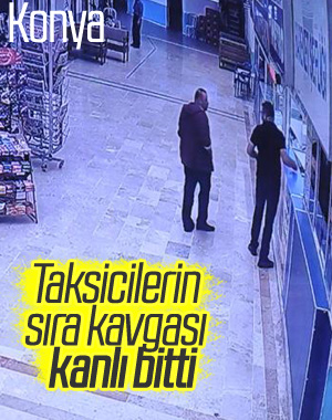 Konya'da taksicilerin sıra kavgası: 1 yaralı