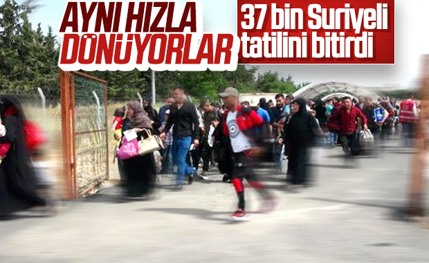 37 bin Suriyeli Türkiye'ye döndü