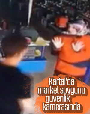 Kartal'da silahlı bir kişi market soydu
