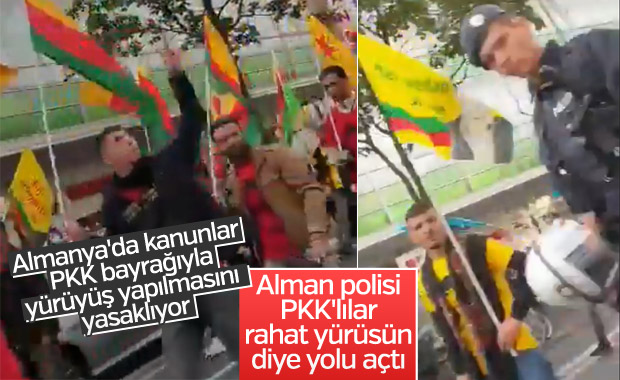 Almanya'da terör yandaşları yürüyüş yaptı