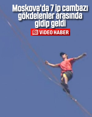 Rusya'da ip cambazlarından rekor kıran gösteri