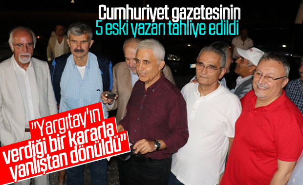 Tutuklu 5 Cumhuriyet gazetesi yazarı serbest kaldı