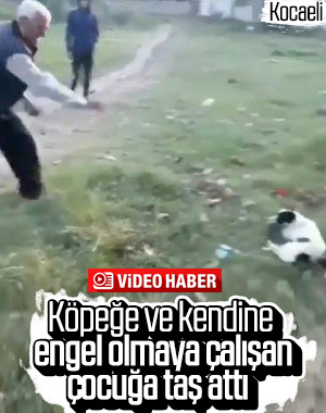 Kocaeli'de yaşlı adamdan taşlı saldırı