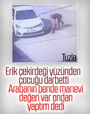 Tuzla'da erik atan çocuğu darbeden şahsın savunması
