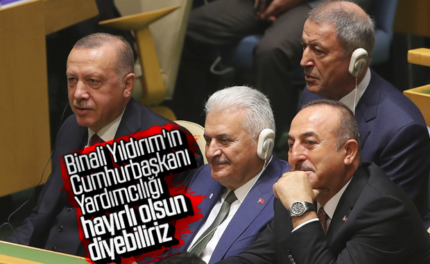 Binali Yıldırım da Erdoğan'ın BM heyetinde yer aldı