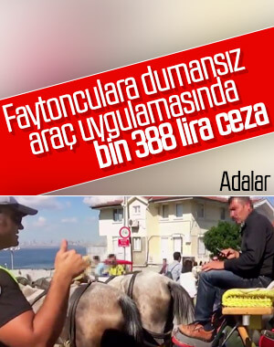 Adalar'da faytoncular dumansız araç uygulamasına takıldı