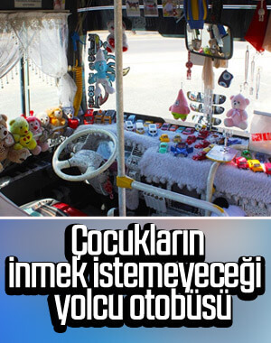 Osmaniye'de oyuncaklarla dolu olan otobüs