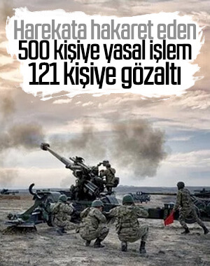 Barış Pınarı Harekatı'nda 500 kişiye yasal işlem