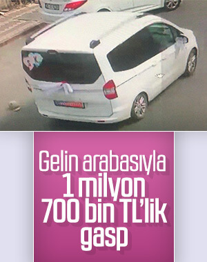 Bayrampaşa'da gelin arabası ile hırsızlık