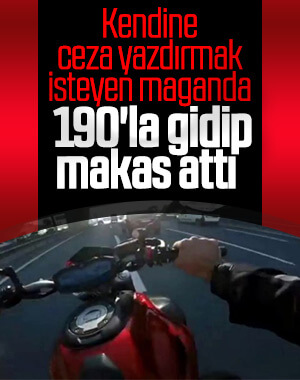 E-5’te motosikletli magandalardan makas gösterisi