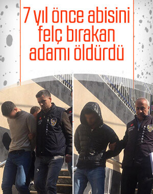 Kardeşini felç bırakan kişiyi öldürdü