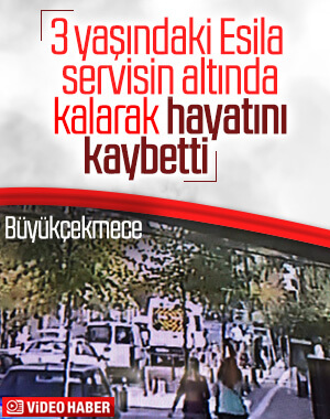 Servis yola fırlayan 3 yaşındaki çocuğu ezdi