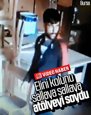 Bursa'da gündüz vakti hırsızın rahatlığı
