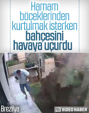 Brezilya'da böcekleri temizlerken bahçesi havaya uçtu